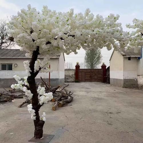 QICBYING Árboles Artificiales De Cerezo En Flor, Grandes Árboles De Flor De Cerezo Artificiales, Árbol De Flores De Durazno De Simulación, Plantas De Jardín, Flores Falsas De Simulación(1.5 * 1m)