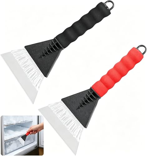 Ice Scraper for Freezer, 2PCS Extra Strong Freezer Scraper Tool for Home Kitchen Refrigerator Commercial Deep Freezer Stubborn Ice and Frost