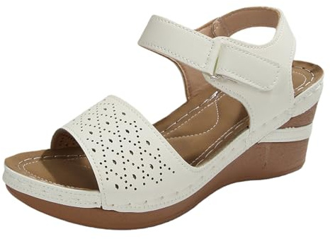 Damsandaler Sommar Ortopediska Eleganta Bekväma Andningsbara Sandaler Med Justerbar Rem Sandal Promenad Tvättbara Lediga Vandringssandaler Lättvikts Halkfria Fotvalvsstöd Skor