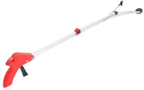 HEANUJJ Pinza la Raccolta Rifiuti Pieghevole in Alluminio 80 Cm, Raccoglitore di Spazzatura Riutilizzabile per Casa, Giardino e Uso Quotidiano, Strumento Ergonomico a Due Mani