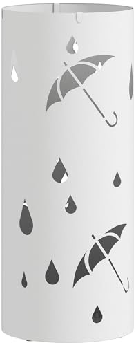 HOMCOM Schirmständer für Regenschirme & Gehstöcke, Ø17 x 41 cm, Weiß