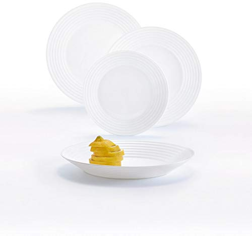Luminarc Harena Vajilla Opal 18 Piezas - 6 Personas Opal Apto Microondas Apto Frigorífico Reciclable