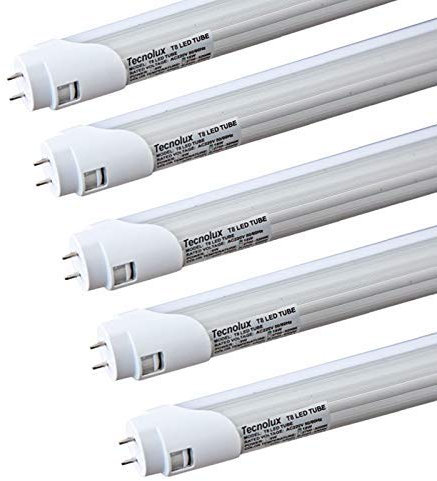 TECNOLUX EURO Tubo LED T8 de 120 cm 18W de aluminio y plástico 6400K [5 piezas]