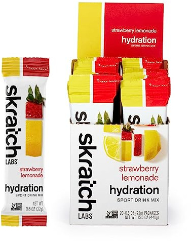 Skratch Labs | Hydration Packets Hydration Drink Mix, Strawberry Lemonade (0.8 Ounce - Pack of 20)