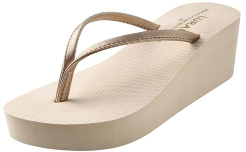 New front Sandales Compensées pour Femmes Simple et élégant Léger et Confortable Options Estivales Loisir Vacances à la mer Loisirs à la Maison Extérieures Intérieures Sandales