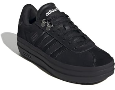 adidas Women's VL Court Bold Sneakers, Black/Black/Black, 6.5
