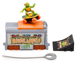Teenage Mutant Ninja Turtles | Michelangelo Switch Kick U-Bahn-Launcher | TMNT Actionfigur Classic Edition, Alter 3+ Geschenke & Spielzeug