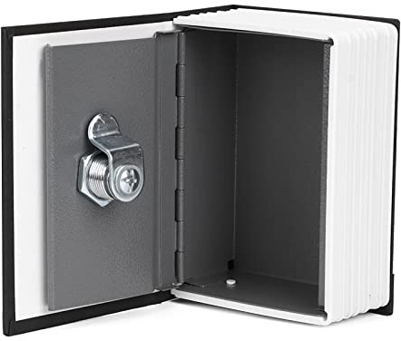 Book Safe Lock Box book safe box Mini Simulation Book money saving box with key Portable Money Saving Box Lock Box Money Storage Box For Saving, Bank Cards 11.5 x 8 x 4.5cm Diversion Safes