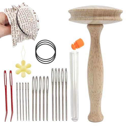 Stopfzubehör Kit - Stopfgarn Pilz Kit | Stopfpilz Stopfei Stopfset Stopfpilz Set | Stopfmaschine Weaving Mending Repair Tool | Zum Stopfen Von Jeans | Socken Und Kleidung