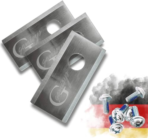 Genisys Edelstahl Messer Klingen kompatibel für Parkside Smart Mähroboter PMRA PMRDA - LongLife - 1-Loch bruchsicher [DIN EN 50636 geprüft] - mit Schrauben, Stück:18