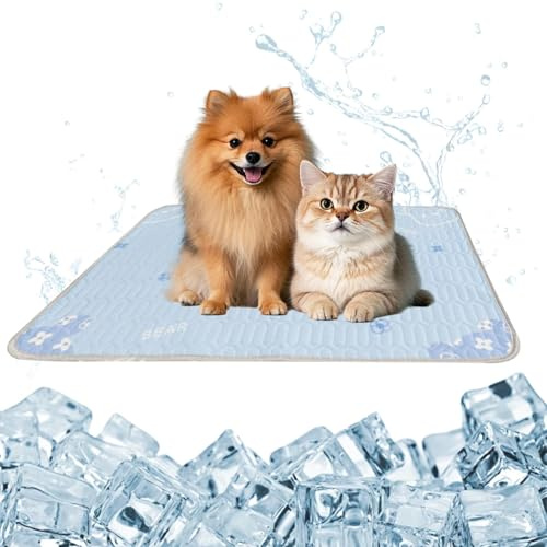 KASESSS Latex kylande hundfilt, 50 x 70 cm sommarhundsäng, kylande hundsäng, kylande hundmatta, kylfilt för hundar, kylande kattfilt för hem, resor, bil
