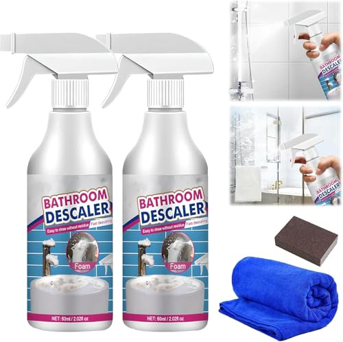 Nettoyeur de taches têtues, 2026 Nouveau Acide Oxalique Nettoyant WC Salle Multifonctionnel Nettoyant Salle de Bain, Puissant Bathroom Descaler Foam Spray pour Toilettes Égout Salle (2)