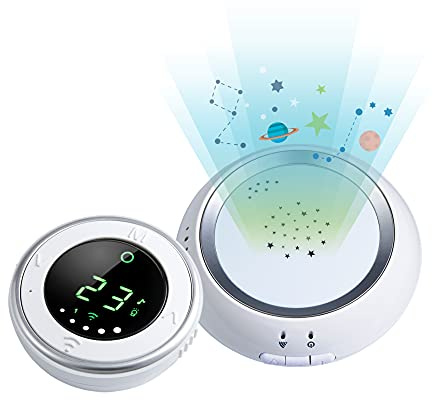 Bebcare Hear Audio Baby Monitor with Ultra-Low Radiation Safe Technology, Breathing Sensor, Night Light and White Noise Silencer for Reception up to 2000 feet (Without Breathing Sensor Mat)