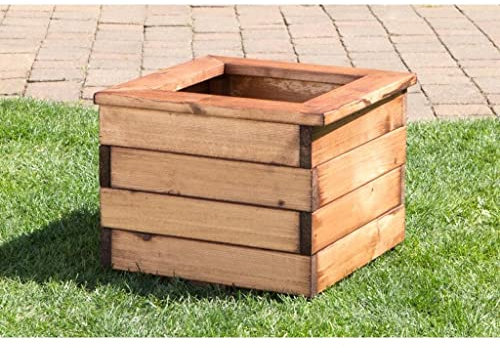 Charles Taylor Country Regular Square Wooden Outdoor Planter, Flower Pot