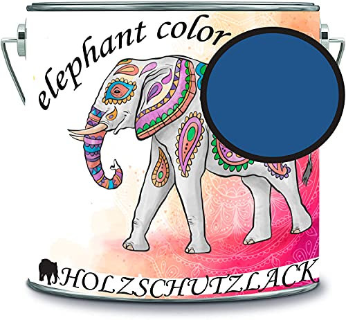Träskyddslack, trälasyr väderbeständigt långsiktigt skydd väderskyddsfärg träskyddsfärg RAL 5019 capriblå // elephant color