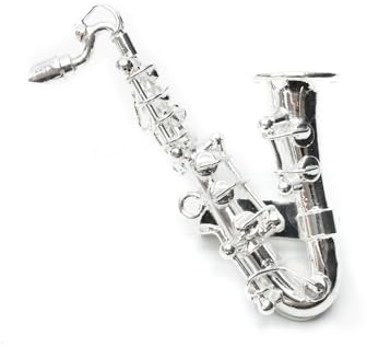 Broche Saxophone Sax Broche Saxophone Miniblings Pin Saxophone + boîte argent