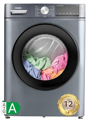 CHiQ CFL90-14586IM3XA, Frontlader-Waschmaschine 9 kg, Space Pro,große Trommel, Inverter-Motor, 1400 U/min, KI-Smart-Programm, Dampffunktion, 15-Minuten-Schnellwaschgang, 16 Waschprogramme