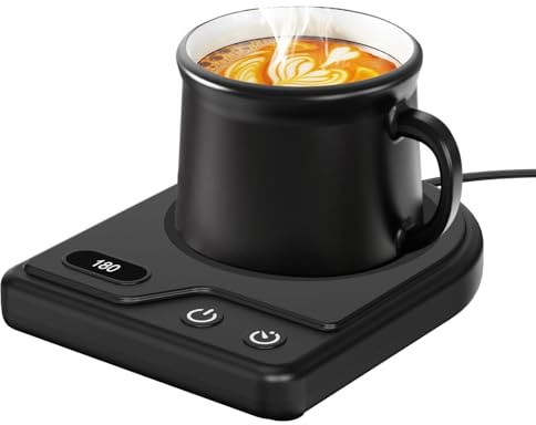 Mug Warmer,Coffee Mug Warmer with 3 Adjustable Temperature Settings,Coffee Warmer with 2-12H Auto Shutoff Functions,Easy to Clean Mug Heater for Desk,Grandma Gifts for Mothers Day