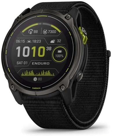 Garmin Unisex Enduro™ 3 Solar GPS Uhr, schwarz-carbongrau Titan DLC, OneSize