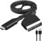 ertlutw SCART zu HDMI Kabel, Konverter Scart HDMI 1080P mit Scart Eingangskabel und HDMI Ausgangsanschluss für HDTV STB VHS Xbox PS3