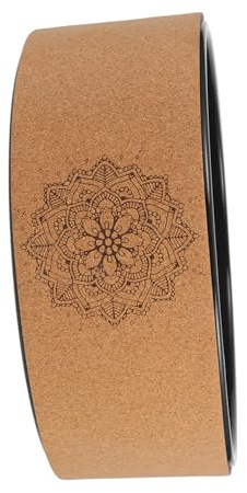 HAPINARY Rueda de Yoga Fitness de Corcho Natural para Ejercicios de Espalda y Flexiones, Accesorio Ergonómico Adecuado para Uso en Casa y Actividades de Pilates