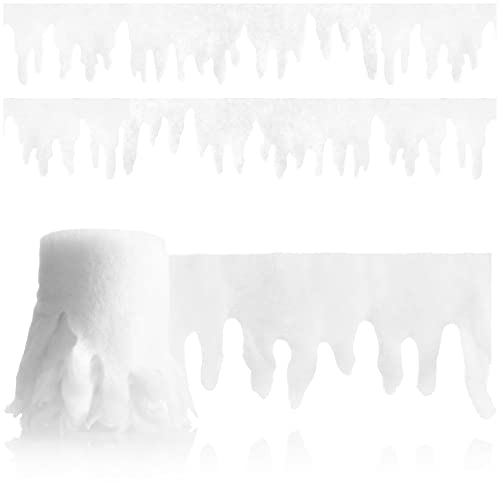 COM-FOUR® Guirnalda de carámbanos de 5 Metros como decoración navideña - Cuadros de Ventana de Navidad - Decoración de carámbanos de Invierno (Guirnalda de carámbanos 500x10cm)