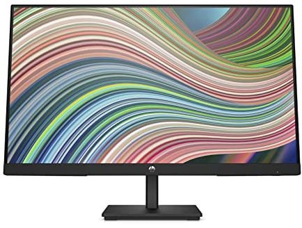 HP V24ie G5, Écran PC 23.8 Full HD IPS, 75Hz (1920 x 1080, 16:9, AMD FreeSync, 5ms, 250Nits, 1x HDMI 1.4/1xDP 1.2) Moniteur PC, Noir