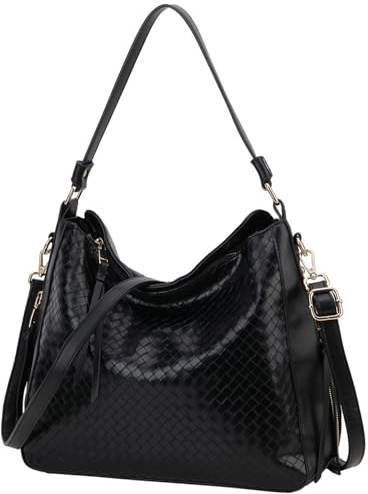 VX VONXURY Handtaschen Damen, Pu Leader Schultertasche Mittelgroß Hobo Bag für Frauen, Elegant Umhängetaschen Shopper Geldbörse mit Abnehmbarem Riemen