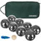 KRUZZEL 22915 Lot de 8 boules avec accessoires pour activités de plein air Motifs gravés
