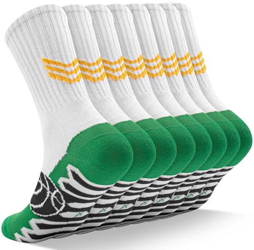 DECOVICI Calcetines deportivos para niños, 4/8 pares, calcetines de baloncesto para niños y niñas de 6 a 16 años, calcetines de fútbol para correr, entrenar, tenis, escuela, senderismo, 6-8 años