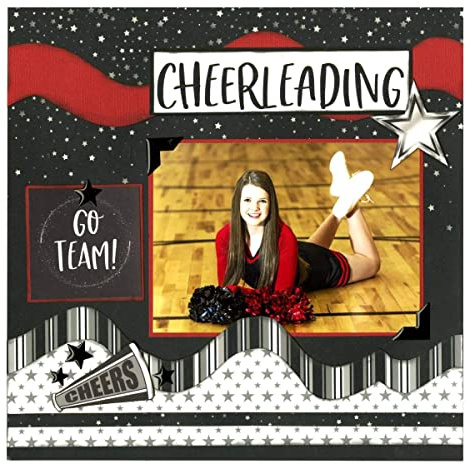Reminisce Game Day: Cheerleading Collection Scrapbook Kit Paper Crafts, Multi Color Palette