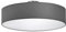 lightling modern Deckenleuchte in nickel matt, Stoffschirm anthrazit, 3 x E27 max. 60W, ø 50 cm, Höhe: 20.5 cm