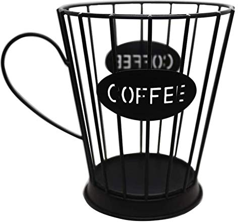 Hausdec Coffee Pods Holder Coffee Capsules Storage Basket Kitchen Counter Storage Holders for Espresso Capsules (Small) -Black
