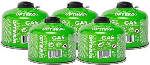 Generisch 5 x Optimus Ventil-Gaskartusche mit je 230g Füllmenge