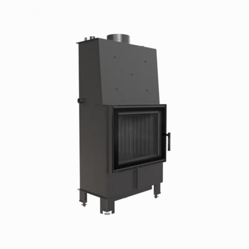 KRATKI Wasserführender Kamineinsatz Lucy Black 12 kW Ø 200 Doppelverglasung