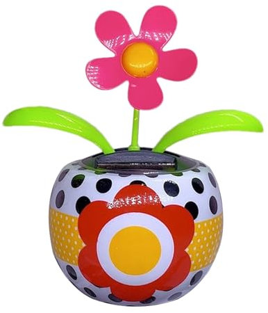 fanelod solare, Figura oscillante di fiori solari, Figura auto oscillante di fiori oscillanti ad energia solare, per auto con fiori oscillanti a energia solare