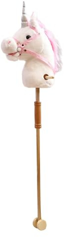 Steckenpferd aus Holz, Wieher- und Galoppgeräusche, mit realistischen Soundeffekten, Steckenpferd für Jungen, Mädchen, Kinder, Pferd Abnehmbar