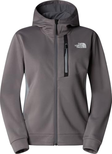 THE NORTH FACE Chaqueta Mountain Athletics Fz Flecce para mujer, color perla ahumada/Monument G, talla S