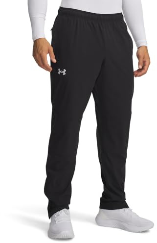 Under Armour Men's Hockey Warm Up Pants, (001) Black / / White, Medium