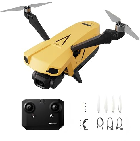 VCOPTER Falcon Mini Drone with Camera 4K for Adults Beginner, Bi-Copter Design, Inverted Flight Capability, Max Speed 16m/s, 10000 ft Video Transmission, 1 Battery for 34-Min Max Flight Time, 249g