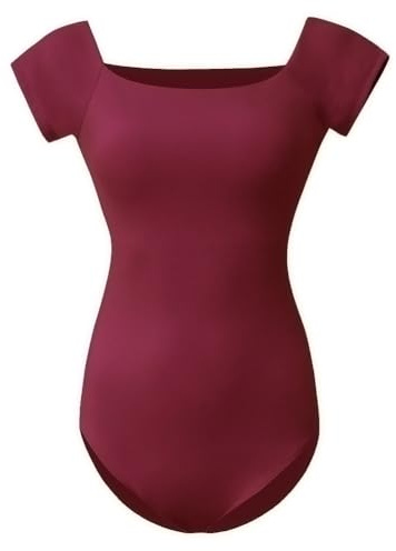 ROYAL SMEELA Damen Ballett-Tanzbody | Elastischer Spandex-Tanzanzug für Ballett, Jazz und Gymnastik | Hellblau | Komfortables Leotard mit Kurzärmeln | Für Training und Auftritte