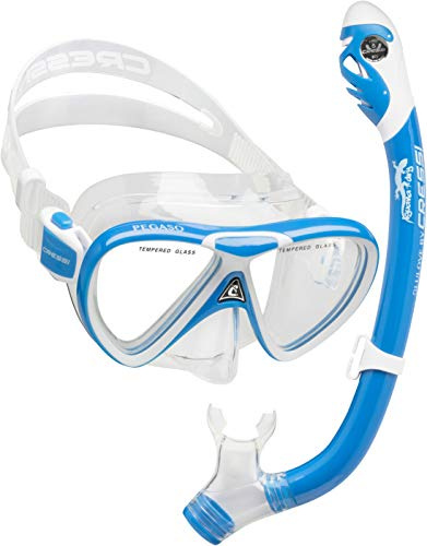 Cressi Ocean Kid Mask & Snorkel Kits, Blue/White