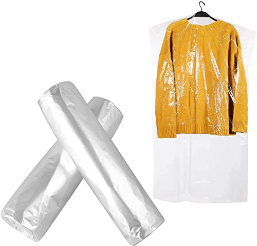 DOITOOL 50 Stück Einweg-Staubschutzhülle, Kleidersack Lang 100 cm, Anzugtasche Kleidersäcke Kleidersack Anzug, Staubschutz Hängeschrank Aufbewahrungstaschen Für Hemd/Anzüge/Mäntel 60 X 100 cm