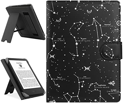 HoYiXi Étui Universel pour 6-6.8'' Kobo/Pocketbook/Tolino/Sony E-Book Reader 6.8 Kindle Paperwhite/6 Nouveau Kindle 2022 & 2019/Kobo Clara HD/Kobo Clara 2E Coque Housse avec Support, Constellation