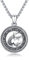 PARYFO 12 Zodiac Sings Halskette 925 Sterling Silber Wassermann Anhänger Sternzeichen Halskette Wassermann Sternzeichen Halskette Astrologie Horoskop Anhänger Schmuck für Männer Frauen