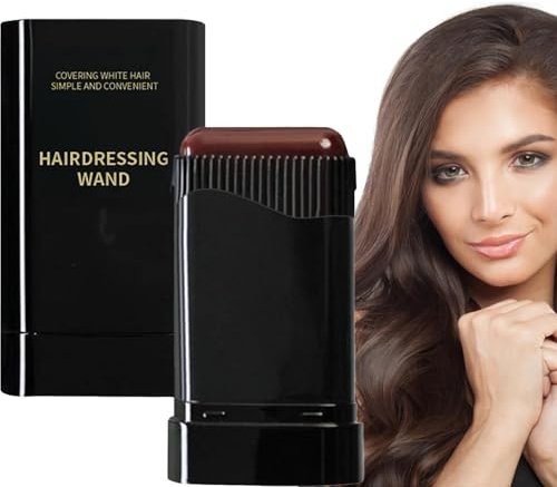 Safe and Convenient Hair Dye Comb, Hair Dye Stick with Built-in Comb, Hairs Dye Combs Brown, Portable Grey Ha-ir Cover Up Concealer for Women Men, 20g, Sweat-Proof