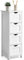 CHRISTOW White Bathroom Drawer Organiser, Floor Standing Storage Unit, Wooden Cabinet With 4 Drawers