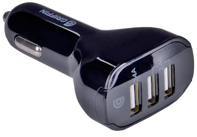 Griffin 3-Port USB Car Charger 4.8A - Black