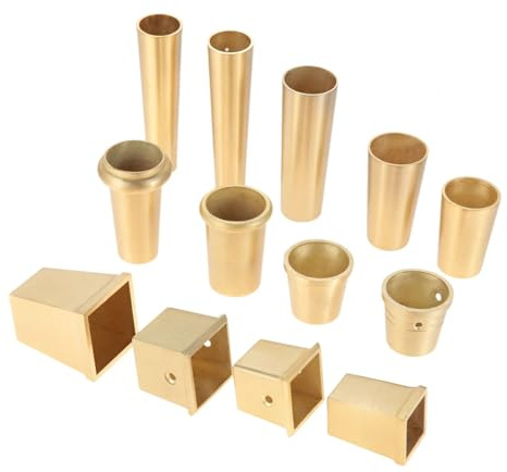 ZALINA Accesorios for Muebles de Patas de gabinete de Cobre y latón, Cubierta Dorada, Protector de pies de Silla, Tubo de Pata de sofá, Tapa de Punta de Pata de Muebles, 2 uds. (Color : 12)
