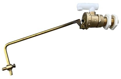 Adjustable 1/2 Inch Part 2 Ball-Cock Float Valve with for Toilet Cistern and Header Tank, Premium Ball Valve Ballcock for Loft Tank Cisterns and Water Tank Trough Manufactured to BS1212